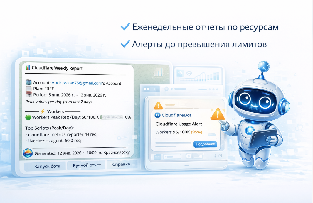 Бот мониторинга Cloudflare